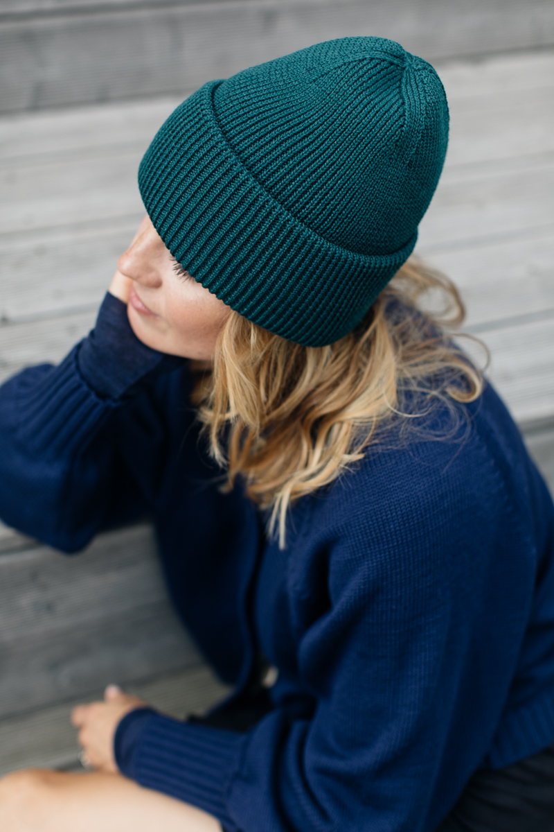 czapka merino szmaragd - Natula_8 Czapka Merynoska • Wełna Merino • - obrazek 12