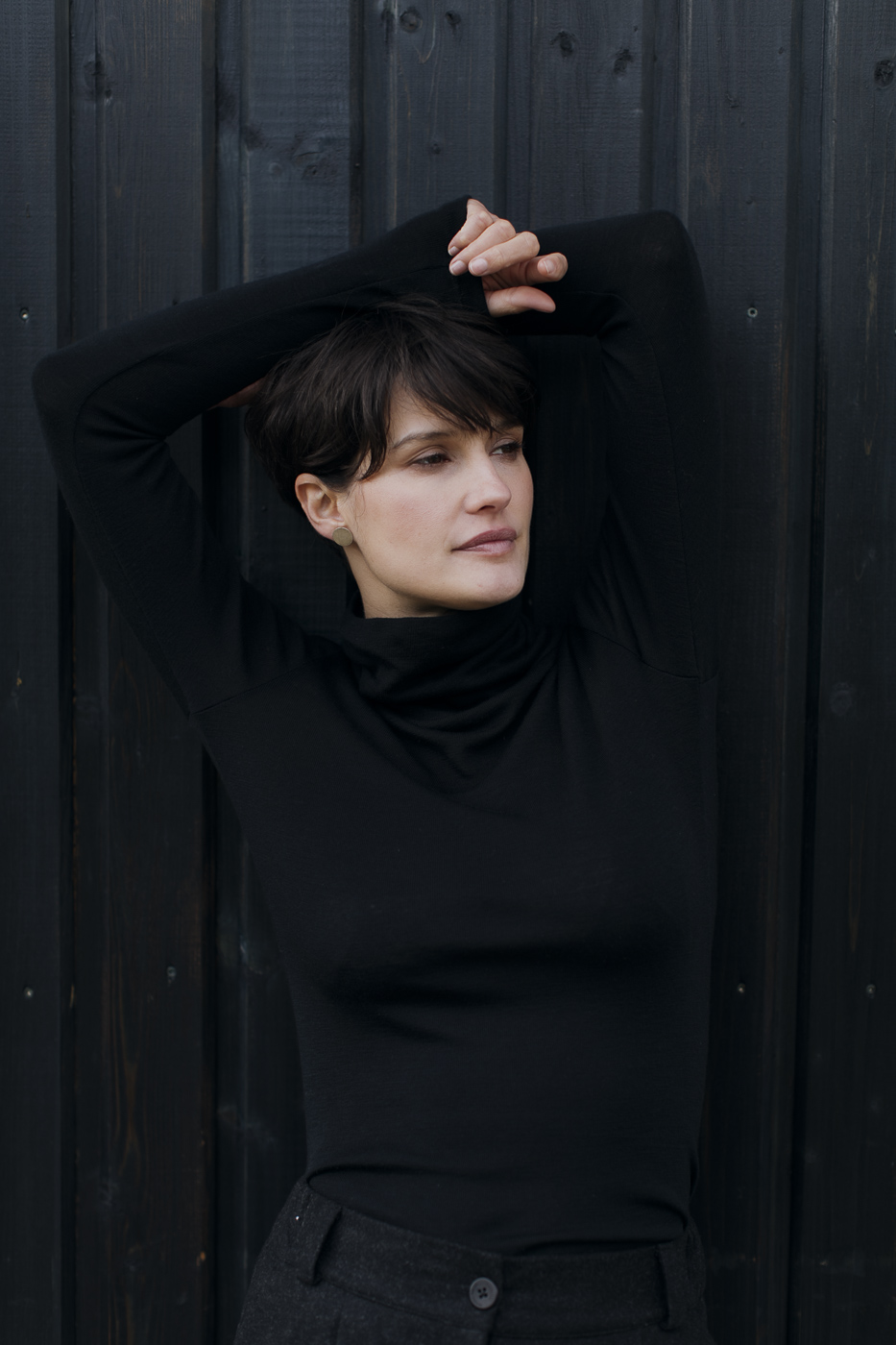 Golf Merino_czarny_1 Golf Bliskoczuły • Wełna Merino • - obrazek 3