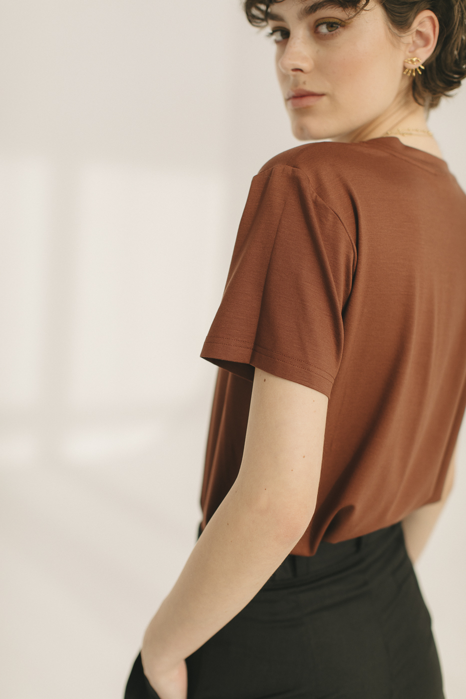T-shirt Luzak_czekolada_2 T-shirt Luzak • Tencel • - obrazek 4