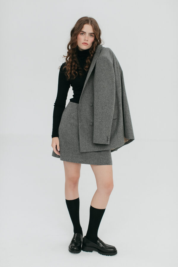 Trapezowa spódniczka Ciotka Biba • Wełna Merino •