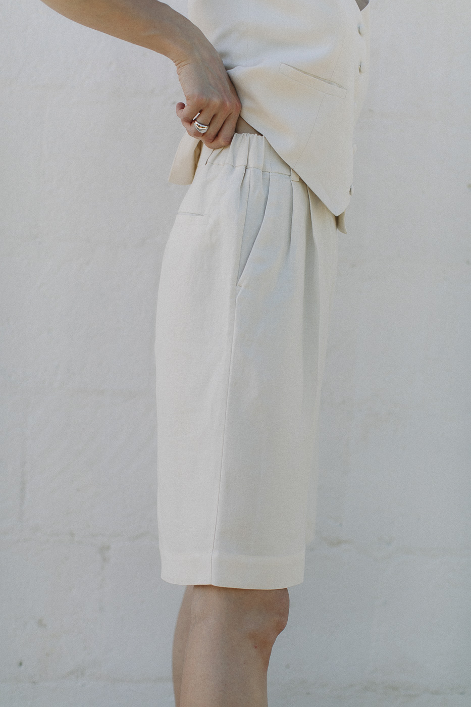 bermudy-saint-tropez-len-rayon-śmietanka-natula-4 Bermudy Saint-Tropez • Len+Rayon • - obrazek 12