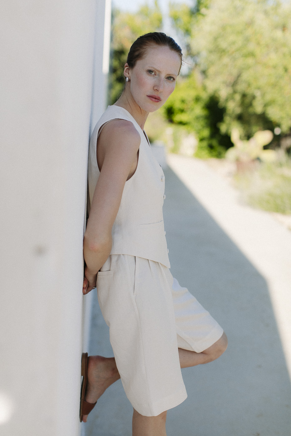 bermudy-saint-tropez-len-rayon-śmietanka-natula-7 Bermudy Saint-Tropez • Len+Rayon • - obrazek 1