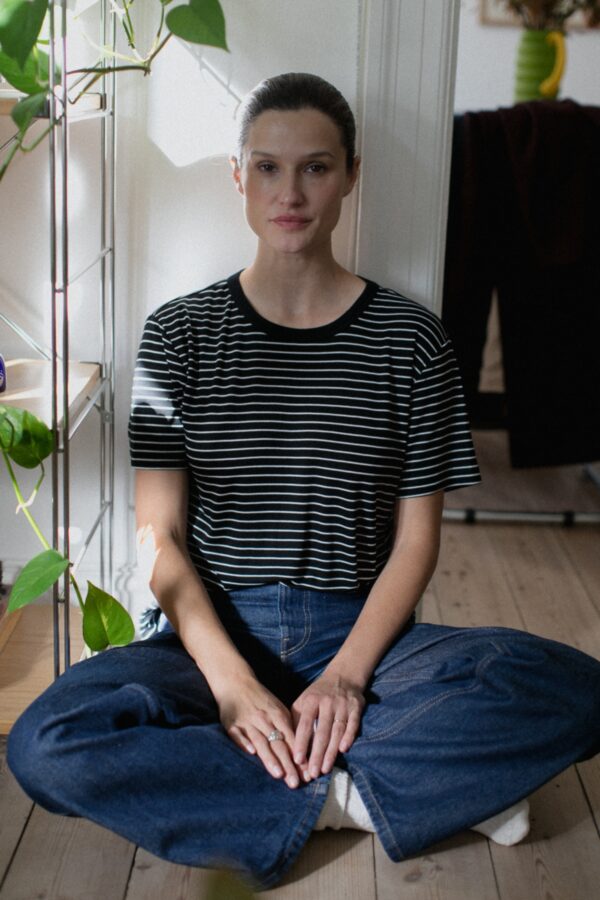 T-shirt Aruku w paski • Tencel + Merino •