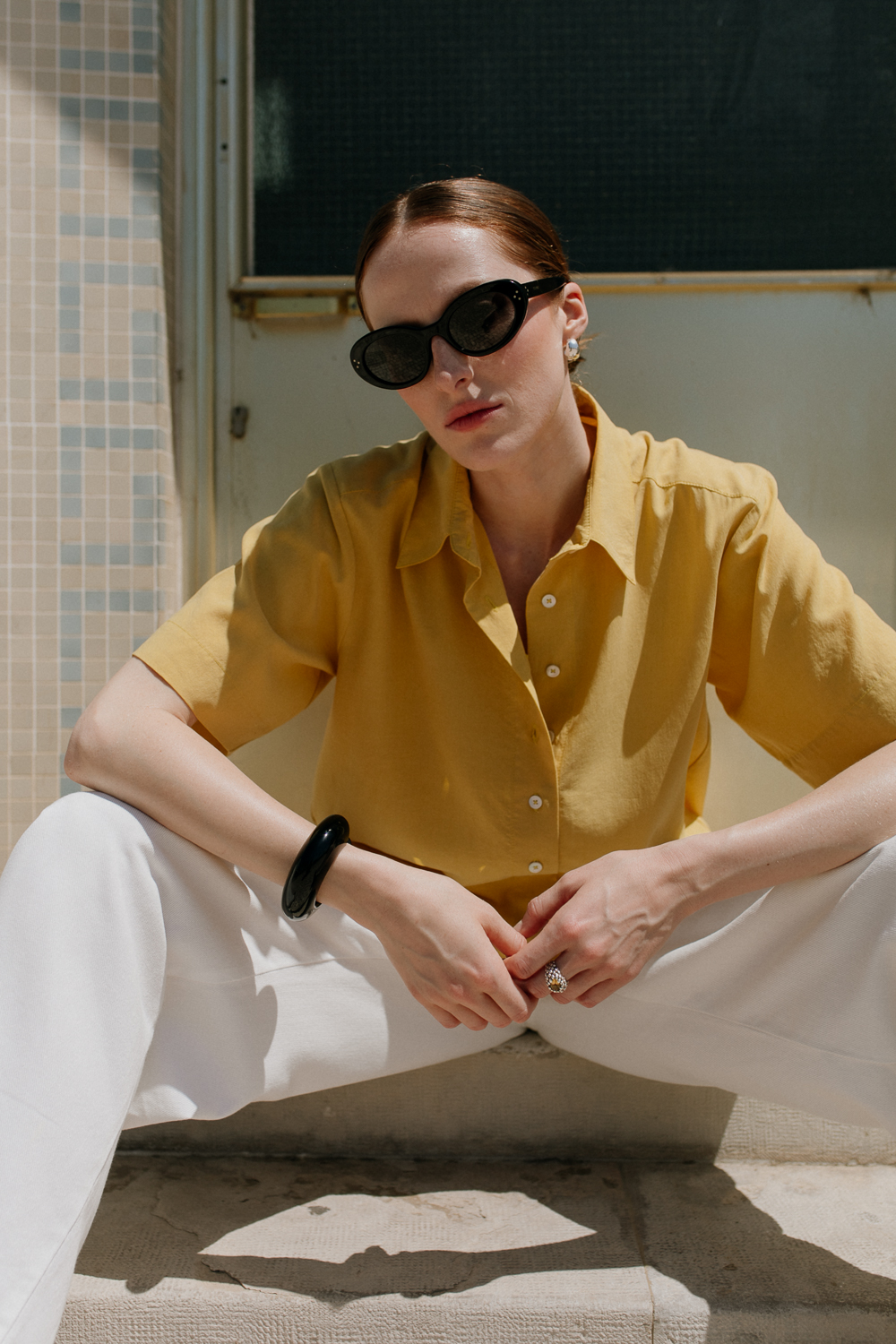koszula-shibou-tencel-żółty-natula-3 Koszula z krótkim rękawkiem Shibui • Tencel • - obrazek 1