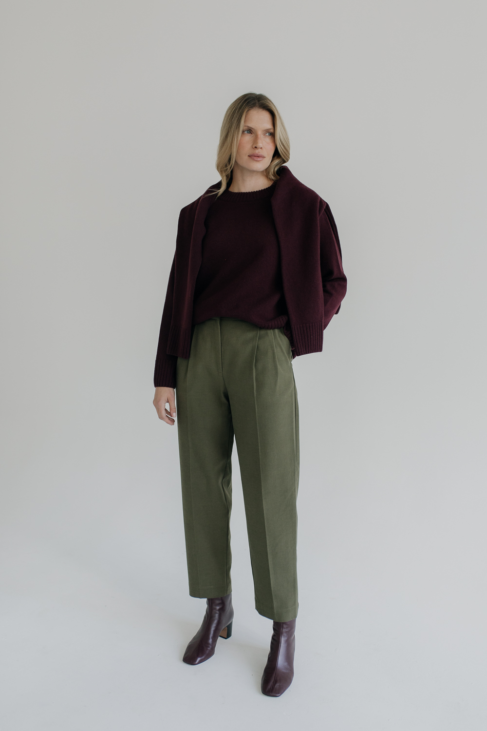 spodnie-dżentelmenki-bawełna-tencel-khaki-natula-2 Spodnie Dżentelmenki • Bawełna + Lyocell 300g/m2• - obrazek 1