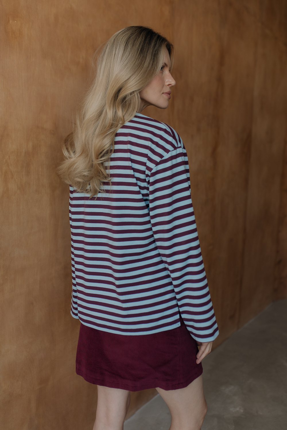 Longsleeve-Bueno-bawełna-błękit-wino-paski-natula-6 Longsleeve Bueno • Bawełna • - obrazek 8